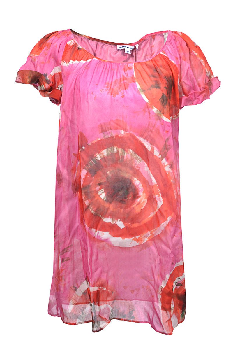 Blouse Robert Friedman Taille S - Manches Trois-quarts, Rayures Blanc/rose, Occasion Très Bon état