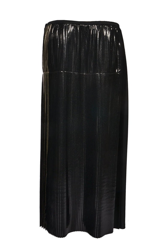 Sable Satin Plisse Midi Skirt - MyMint-shop.com