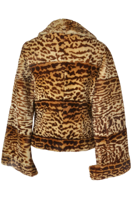 Vintage Leopard Felljacke