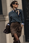 Polka Dot Seidenpullover
