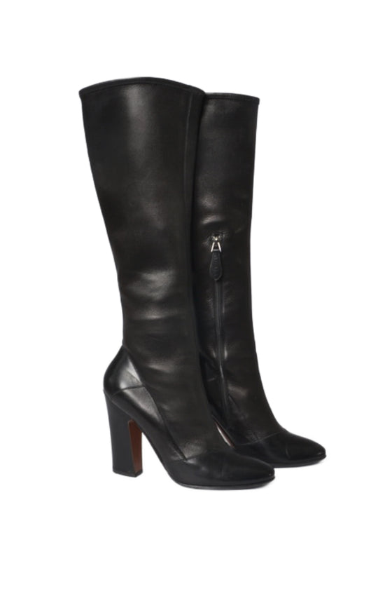 Stretch-Lederstiefel