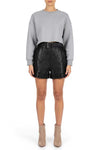 High-Waist Ledershort