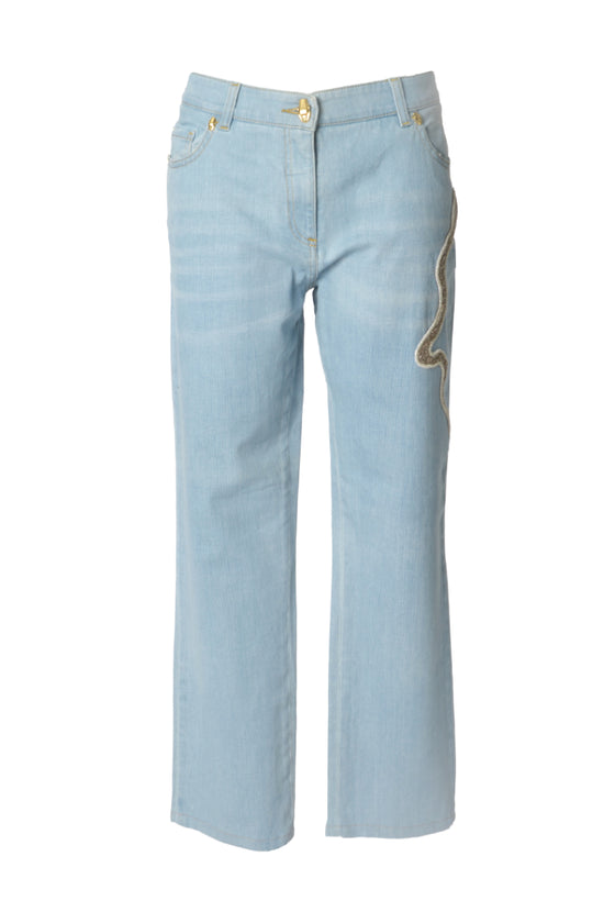 Bestickte Jeans