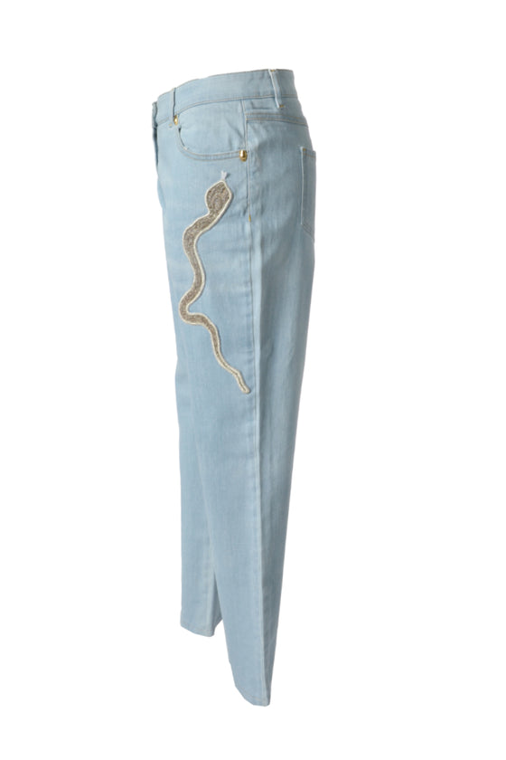 Bestickte Jeans