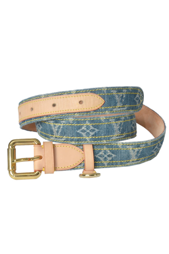 Denim Monogram Gürtel