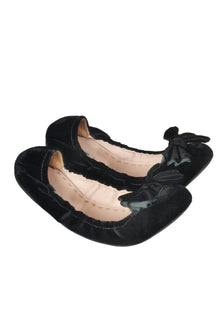  Samt Ballerinas