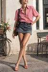 Vichy-Karo Seidenbluse