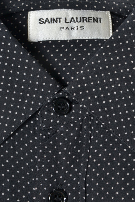 Polka Dot Seidenbluse