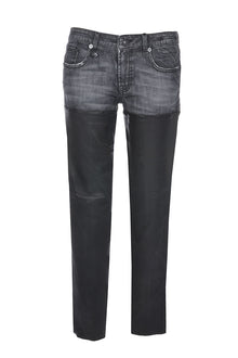  Alisons Jeans mit Leder-Details - MyMint-shop.com